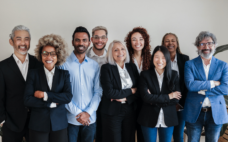 group showing generational diversity